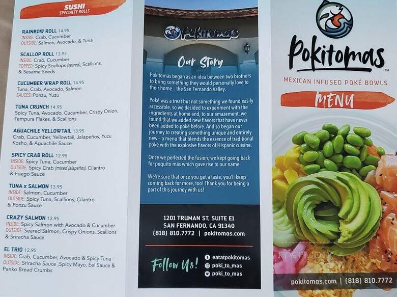 Pokitomas - San Fernando, CA menu_pic