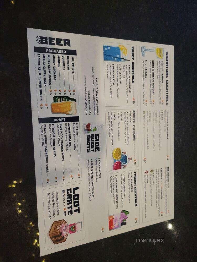 Ignite Gaming Lounge - Skokie, IL menu_pic