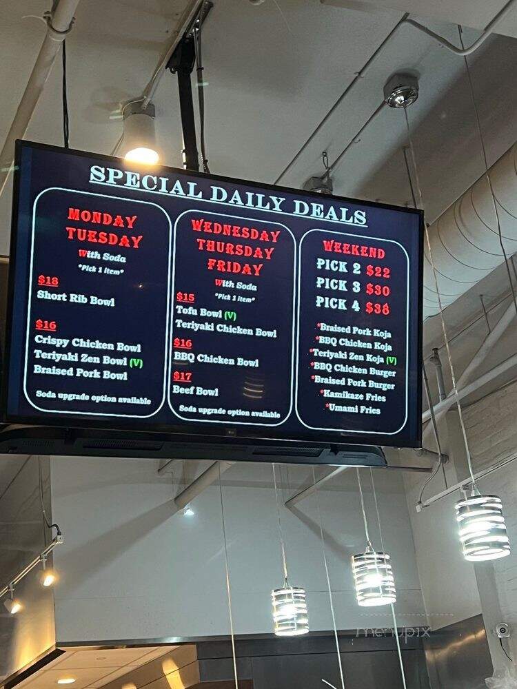 Koja Kitchen - Sacramento, CA menu_pic