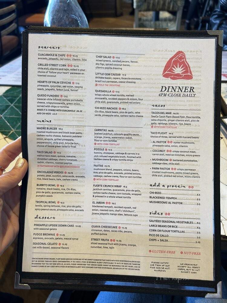 Gracias Madre - Newport Beach, CA menu_pic