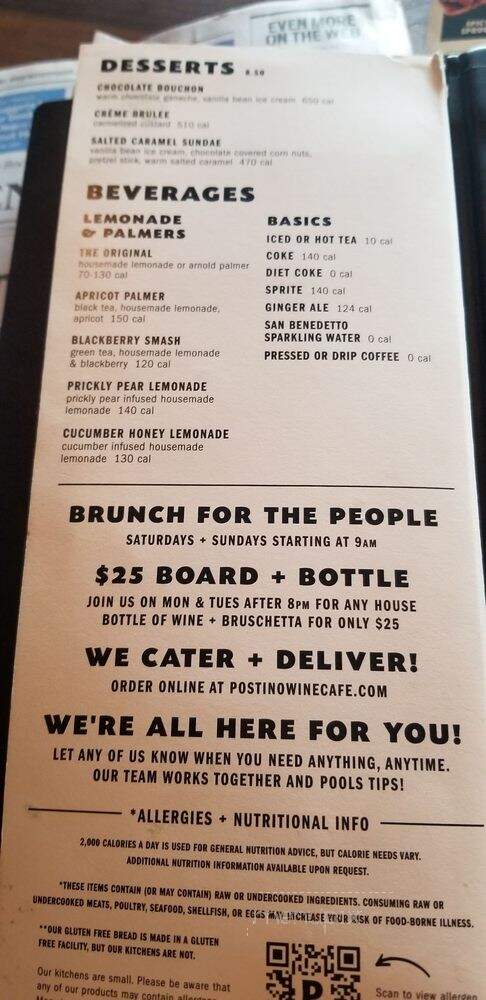 Postino Broadway - Denver, CO menu_pic