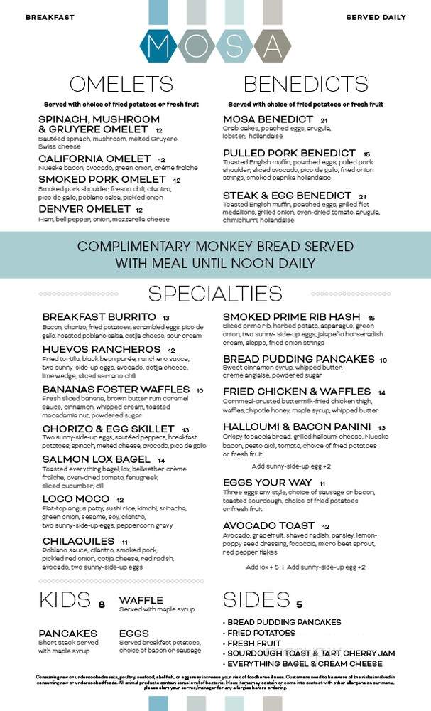 Mosa Coastal - Hermosa Beach, CA menu_pic