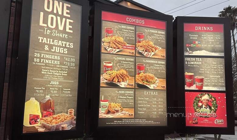 Raising Cane's Chicken Fingers - Long Beach, CA menu_pic