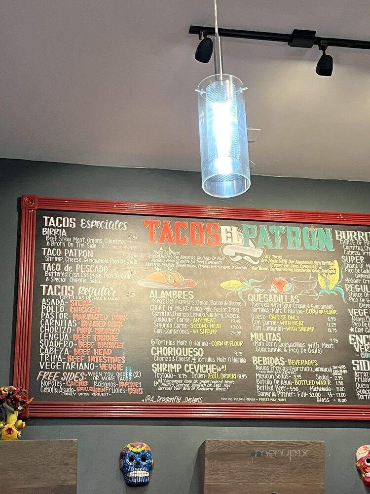 Tacos El Patron - San Francisco, CA menu_pic