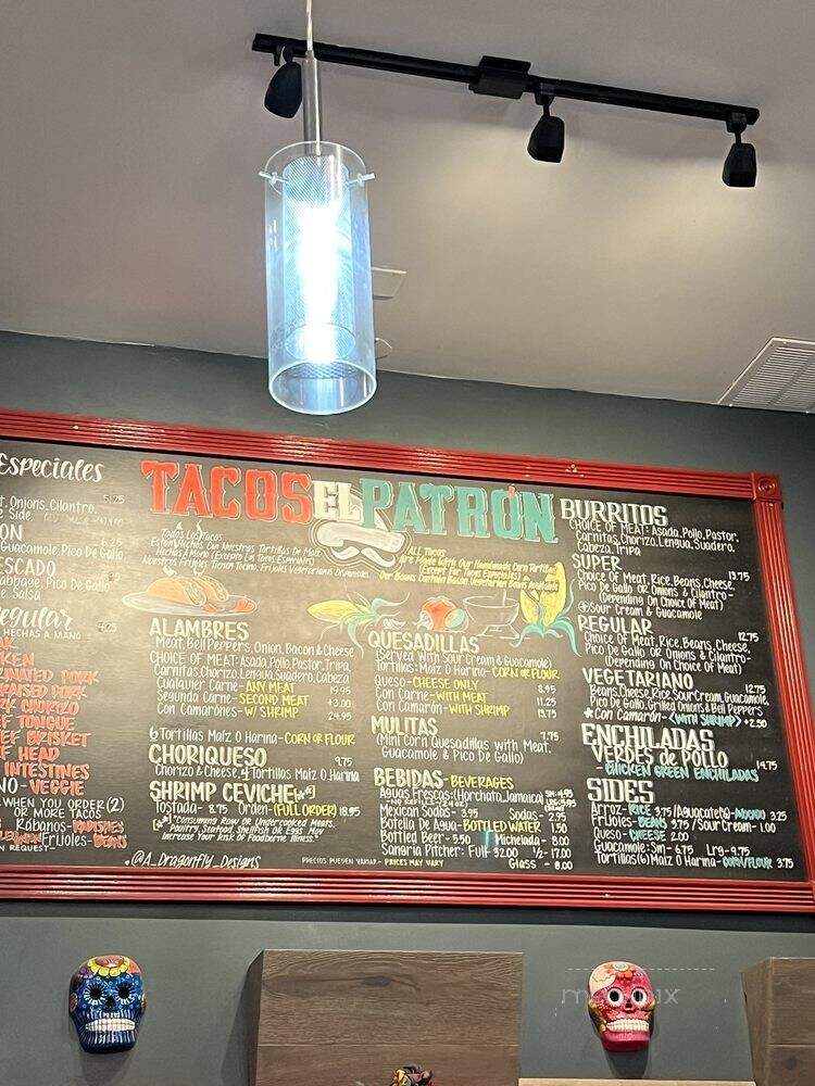 Tacos El Patron - San Francisco, CA menu_pic
