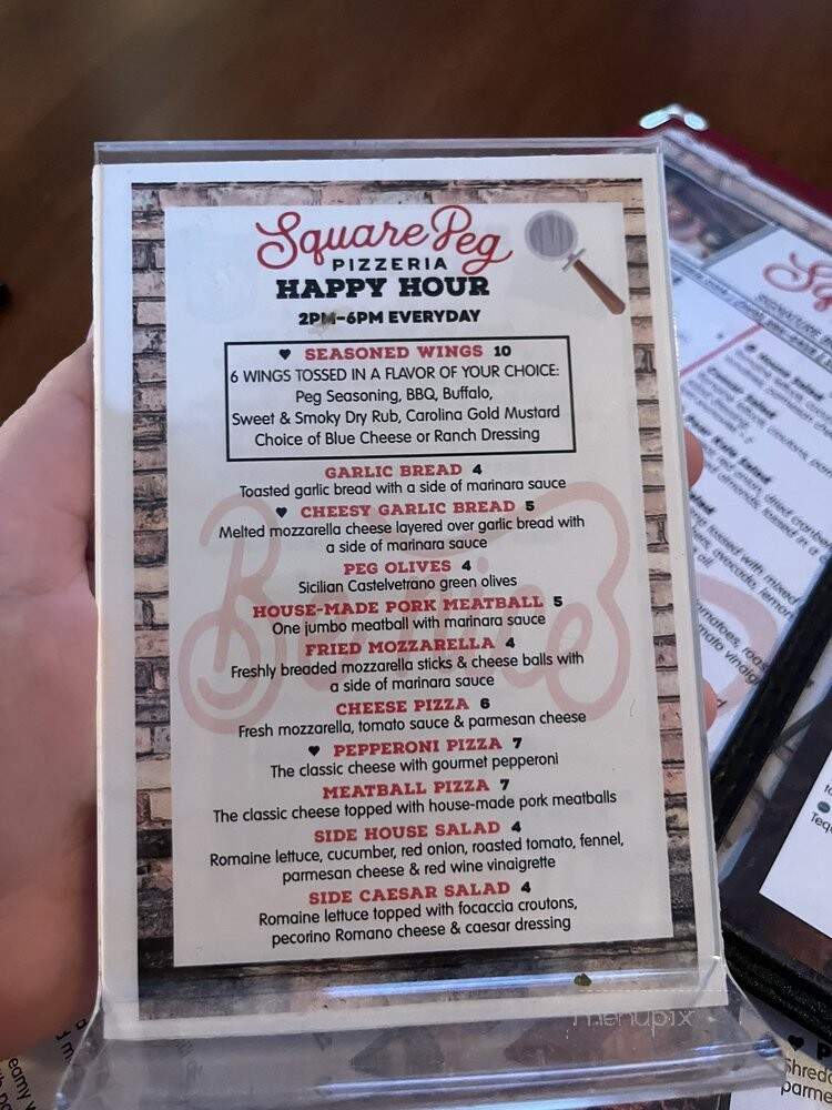 Square Peg Pizzeria - Glastonbury, CT menu_pic