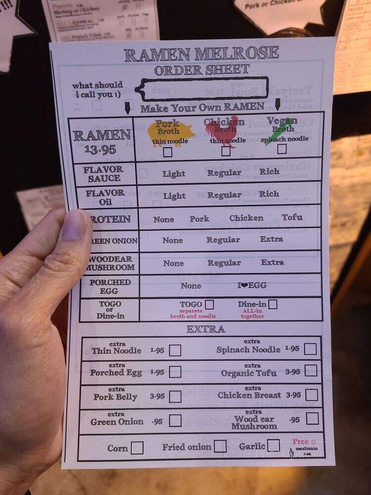Ramen Koo - Los Angeles, CA menu_pic