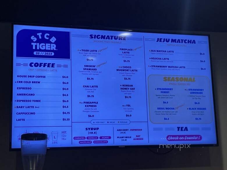 Smoking Tiger Coffee & Bread - Buena Park, CA menu_pic