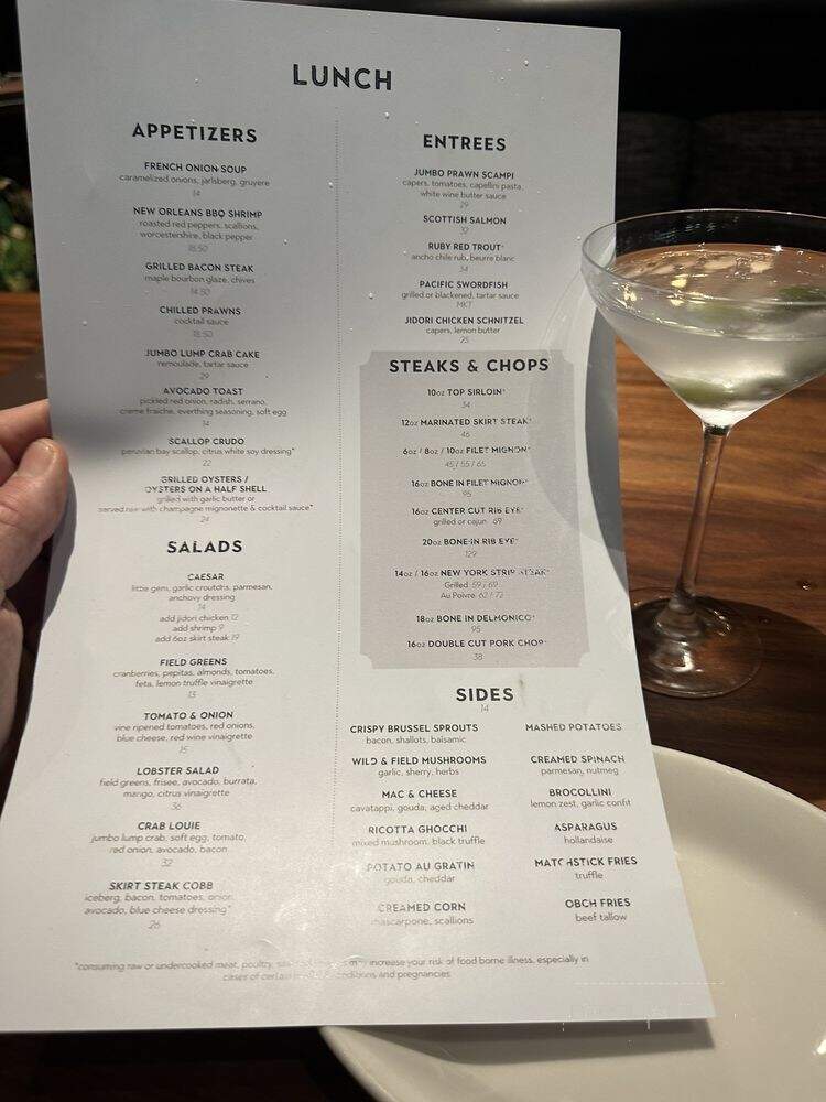 Old Brea Chop House - Brea, CA menu_pic