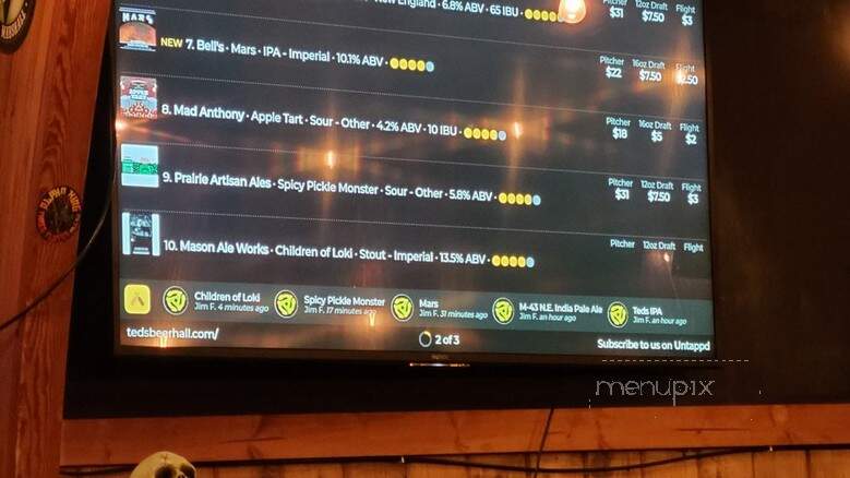 Teds Beerhall - Fort Wayne, IN menu_pic