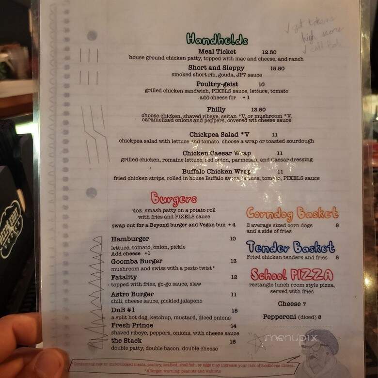 Pixels Pints & Bytes - Norfolk, VA menu_pic