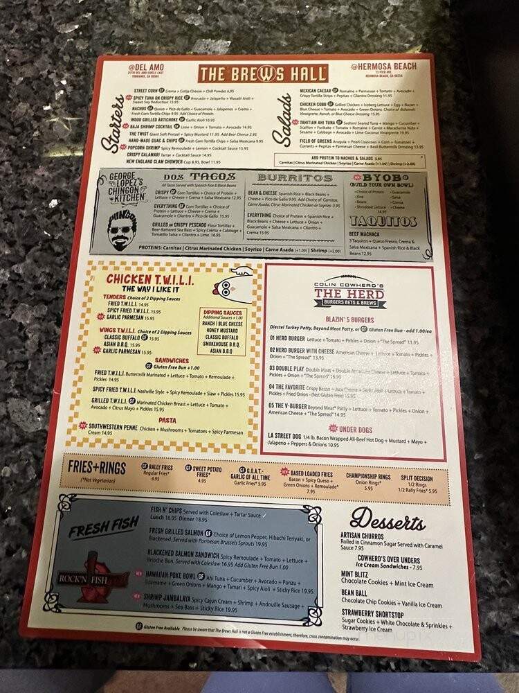 The Brews Hall at Del Amo - Torrance, CA menu_pic