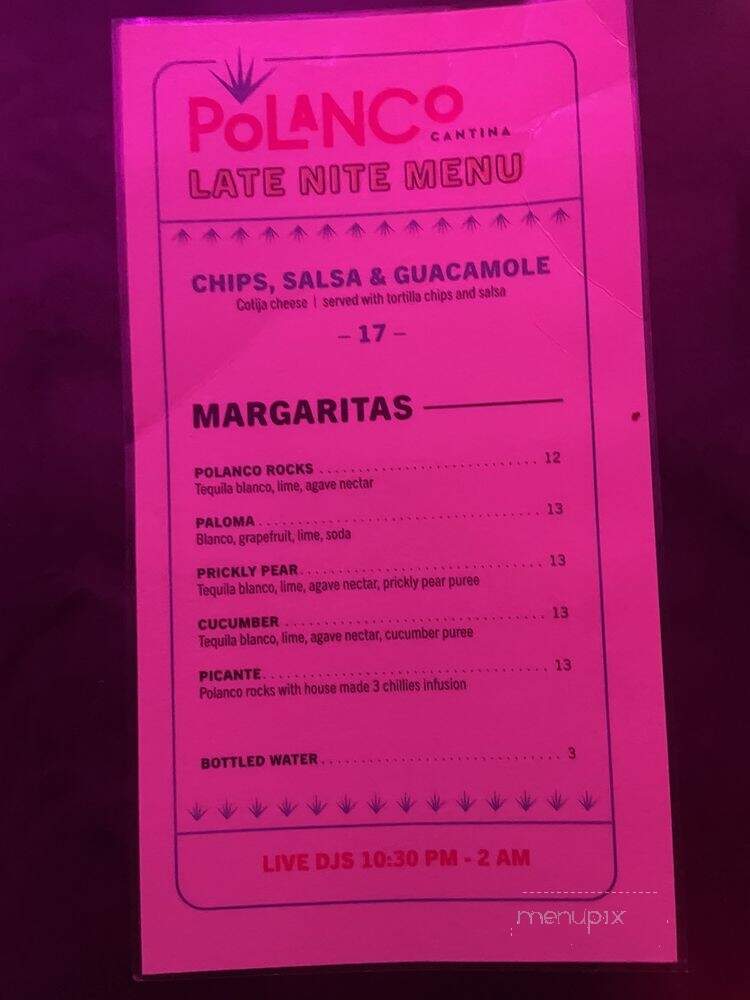 Polanco Cantina - Sacramento, CA menu_pic