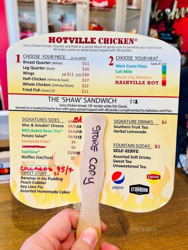 Hotville Chicken - Los Angeles, CA menu_pic