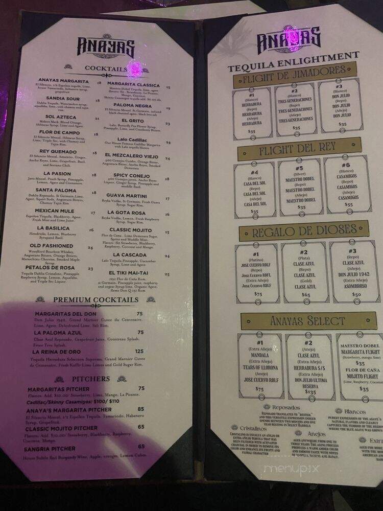 Anayas - Pasadena, CA menu_pic