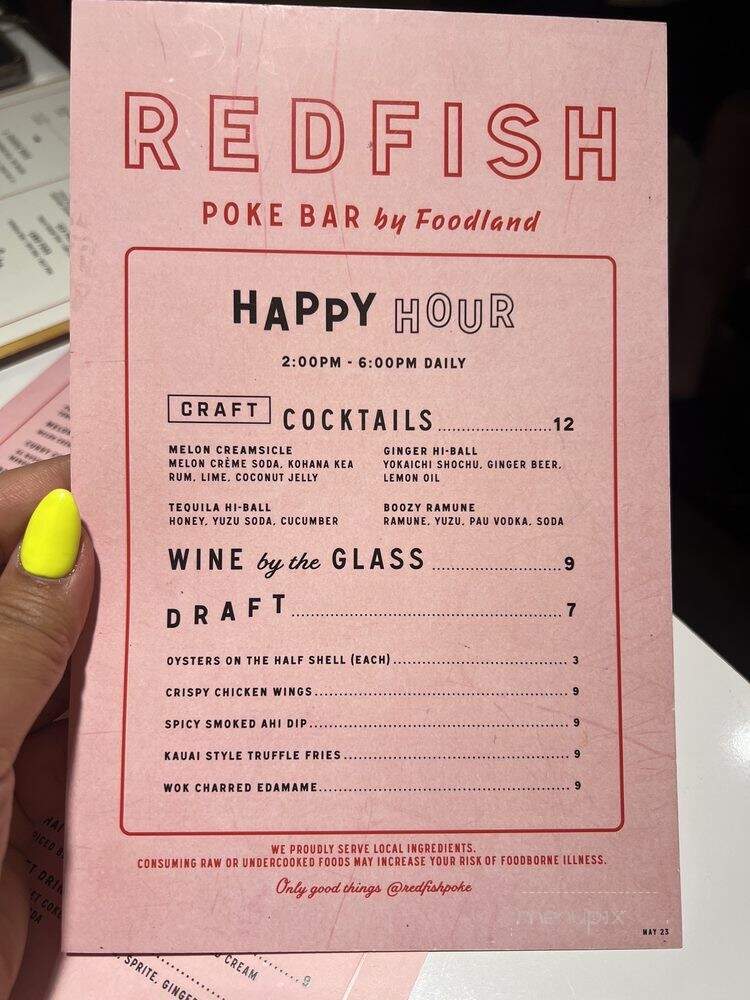 Redfish - Honolulu, HI menu_pic