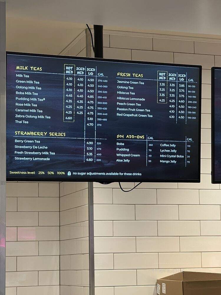 85 Degree C Bakery Cafe - Tigard, OR menu_pic