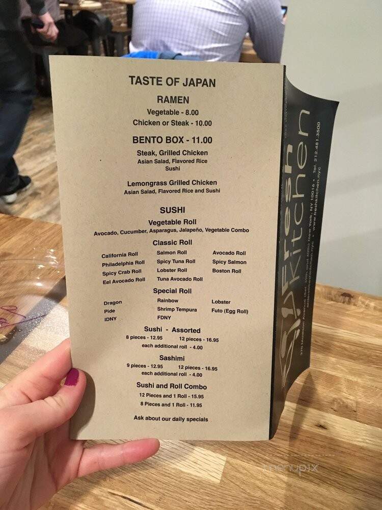 Fresh Kitchen - New York, NY menu_pic