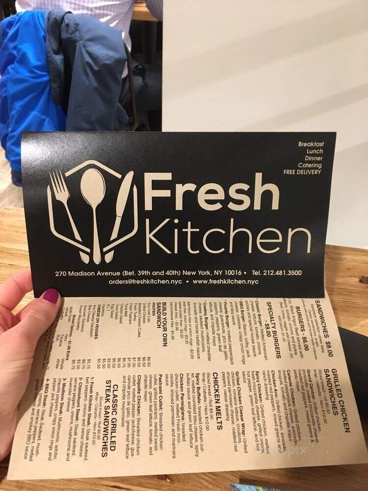 Fresh Kitchen - New York, NY menu_pic