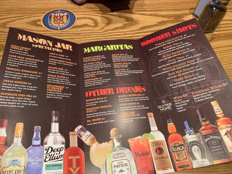 BoomerJacks Grill and Bar - Fairview, TX menu_pic