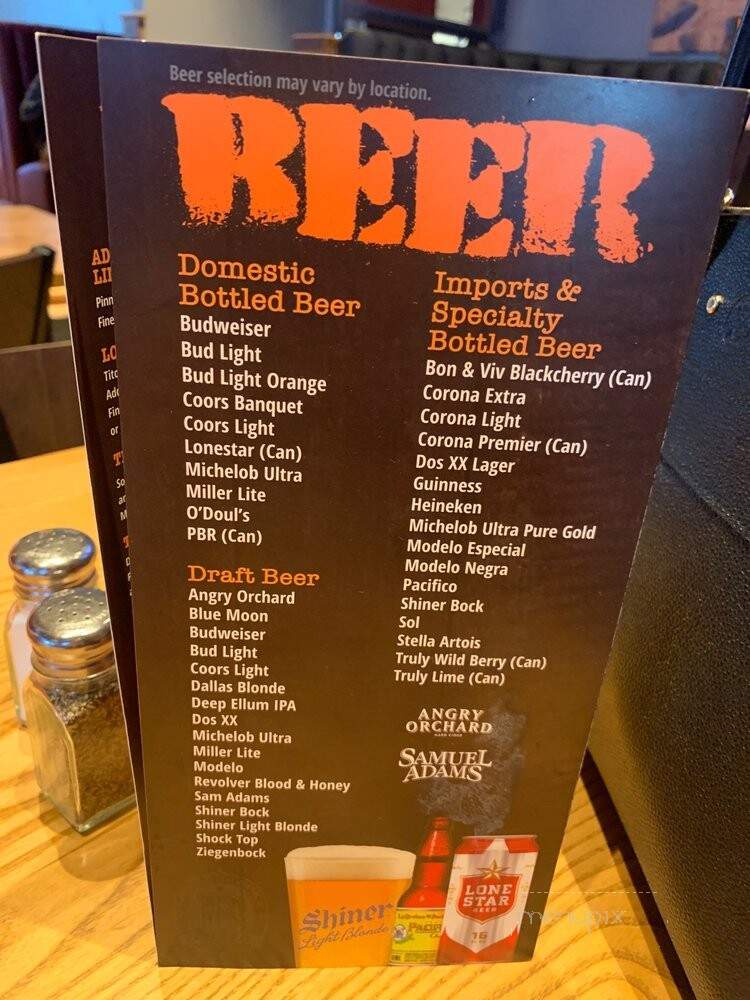 BoomerJacks Grill and Bar - Fairview, TX menu_pic