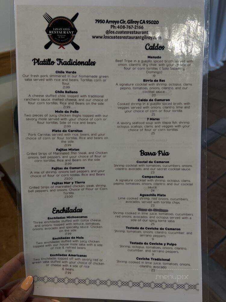 Los Cuates Buffet - Gilroy, CA menu_pic