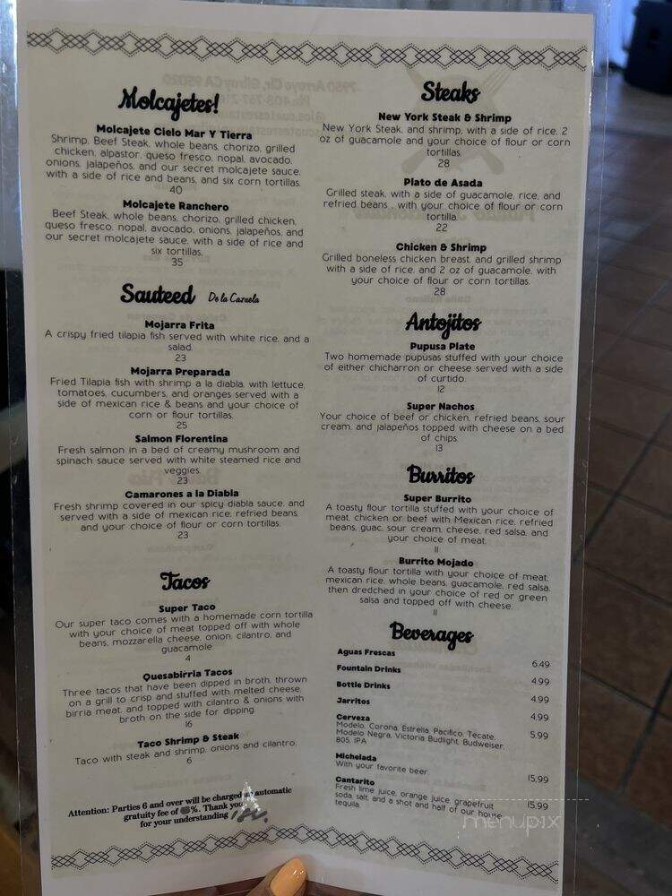Los Cuates Buffet - Gilroy, CA menu_pic