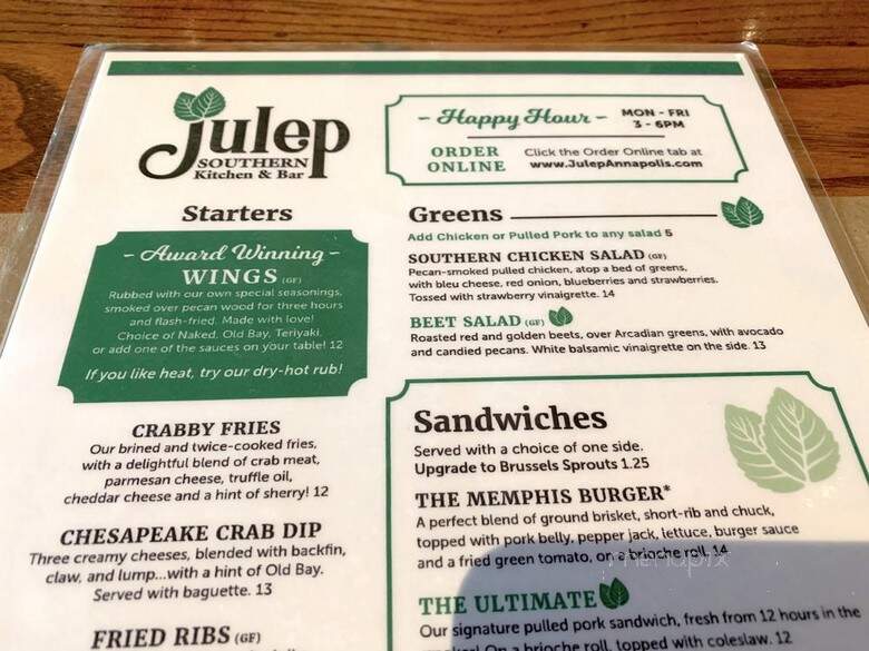 Julep Southern Kitchen & Bar - Annapolis, MD