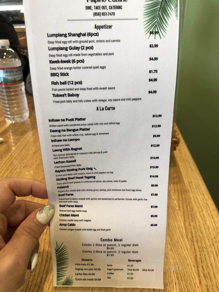 Reytas Filipino Cuisine - Cherry Hill, NJ menu_pic