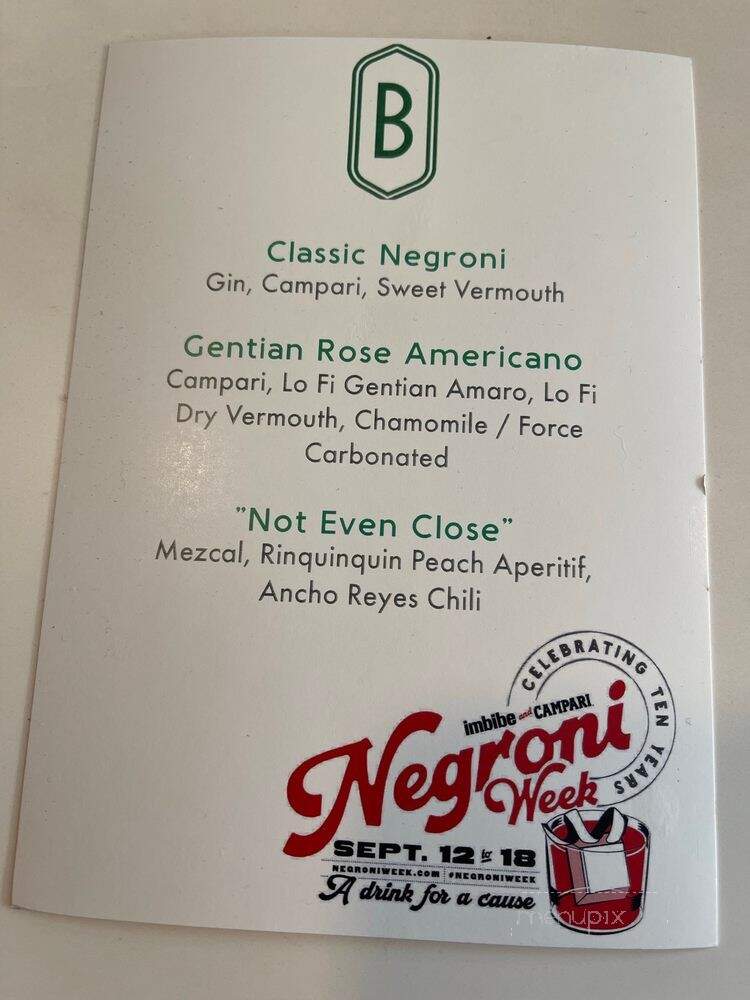 Bar Botanico - Pittsburgh, PA menu_pic