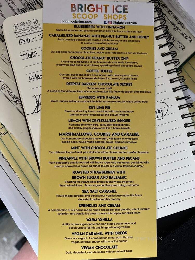 Bright Ice - St. Petersburg, FL menu_pic
