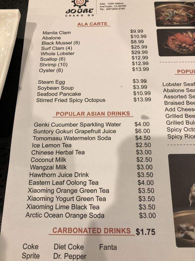 Jo Gae Chang Go - Tustin, CA menu_pic