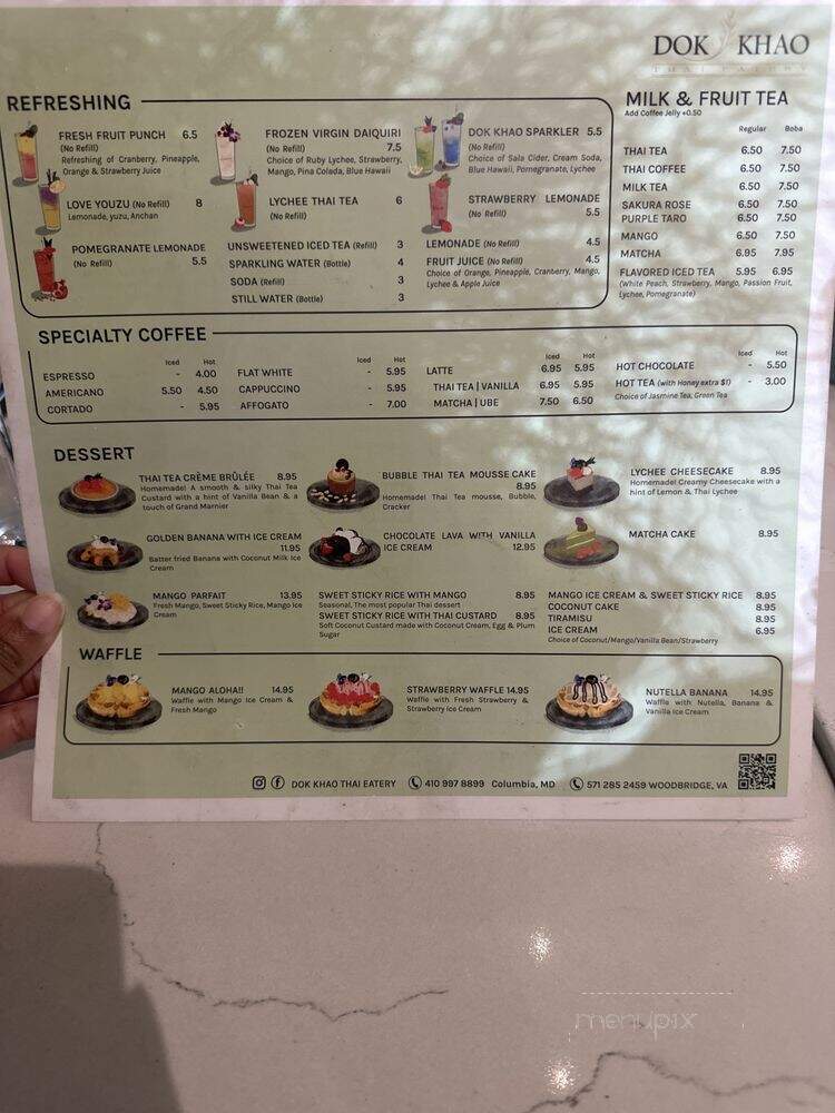 Dok Khao - Woodbridge, VA menu_pic