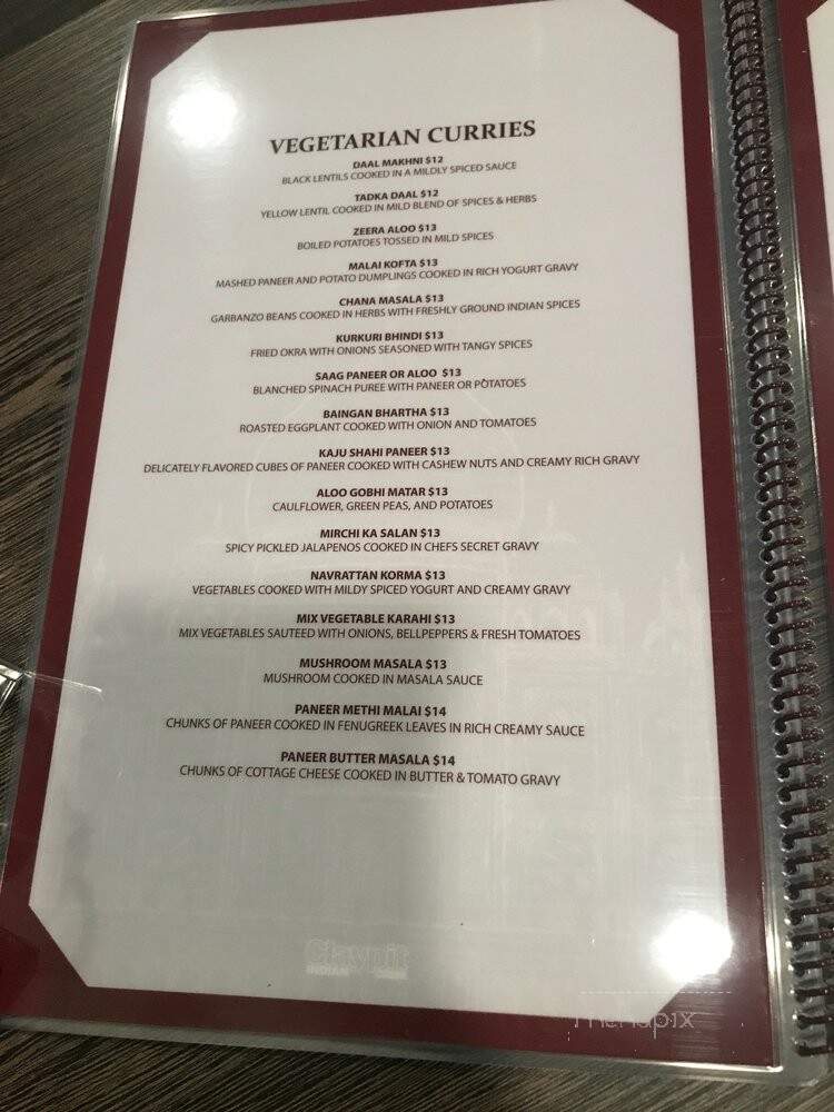 Claypit Indian cuisine - Sherman Oaks, CA menu_pic