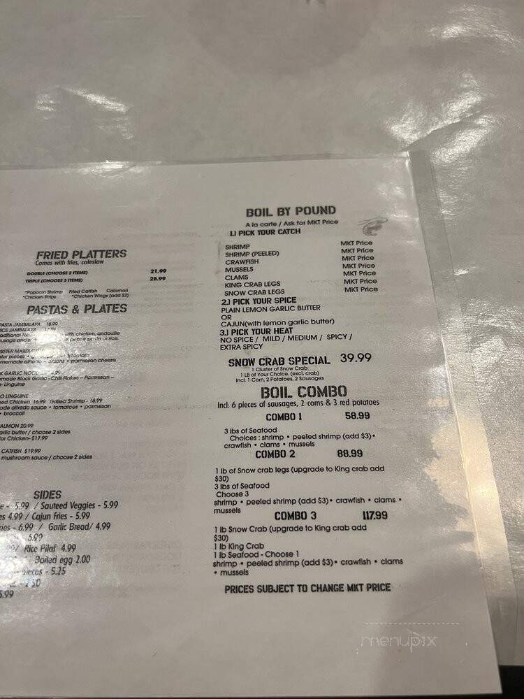 Rockin' Cajun Seafood And Grill - Carson, CA menu_pic