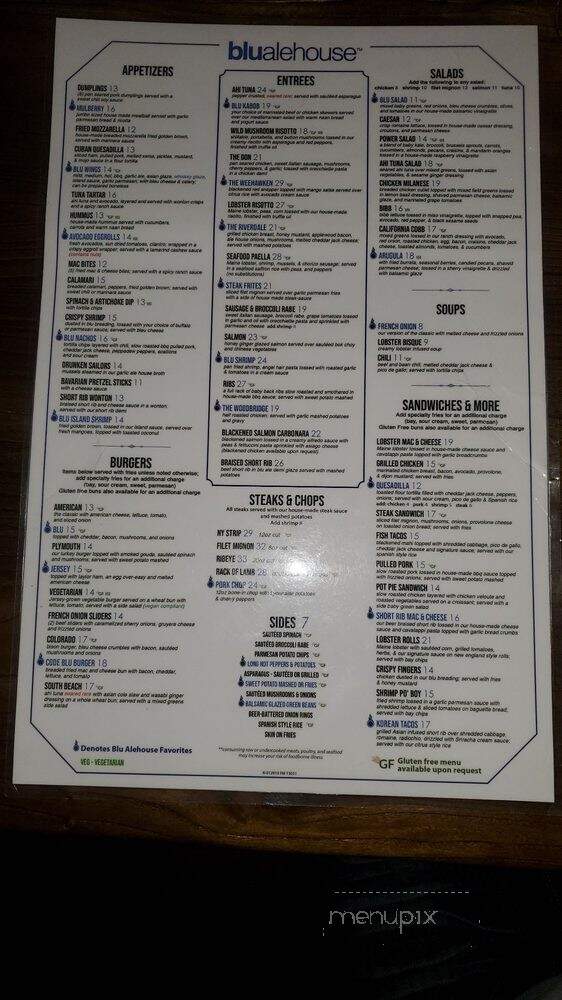 Blu Alehouse - West Nyack, NY menu_pic