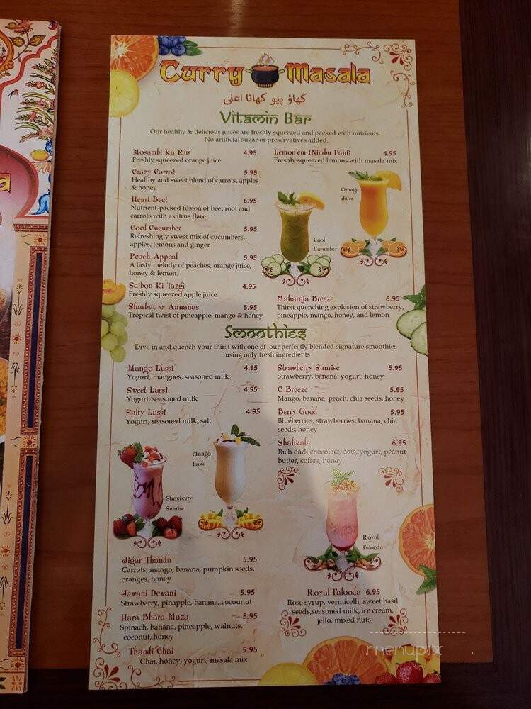 Curry Masala - Spring, TX menu_pic