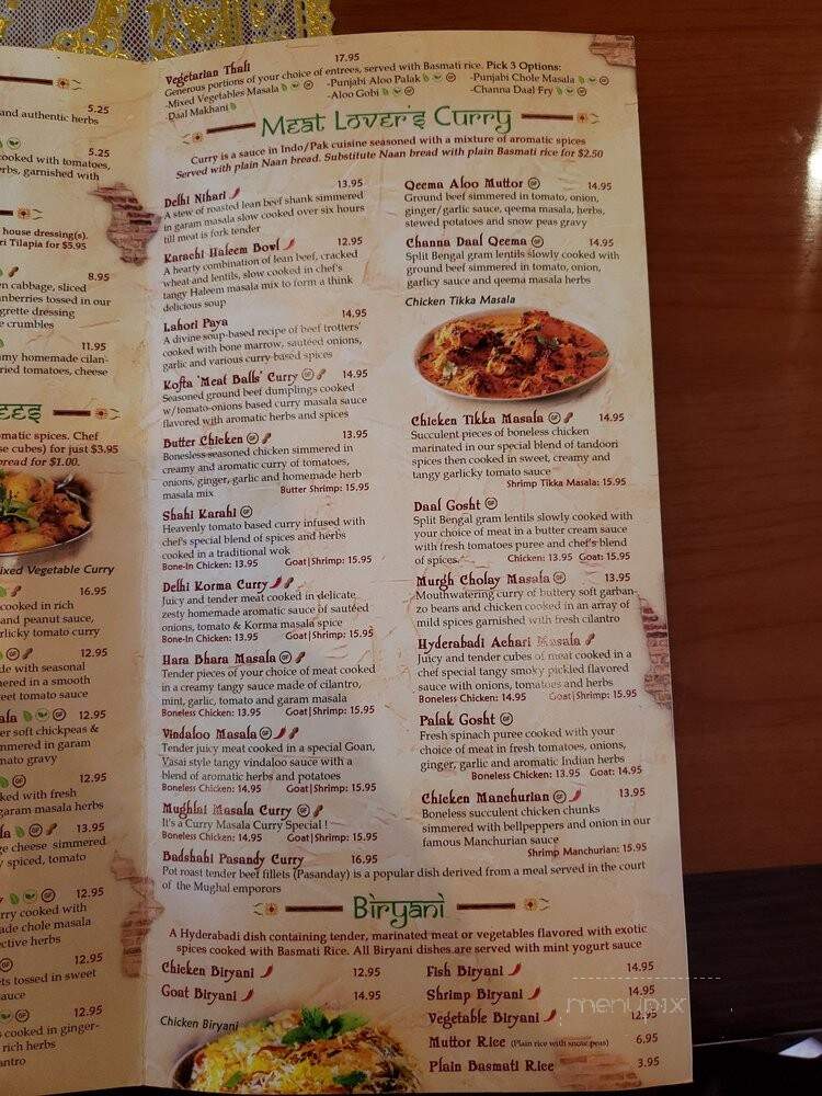 Curry Masala - Spring, TX menu_pic