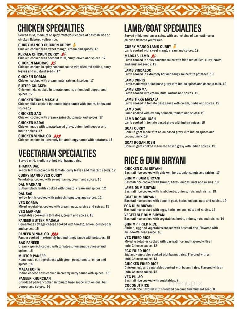 Curry Mango - Lakeland, FL menu_pic