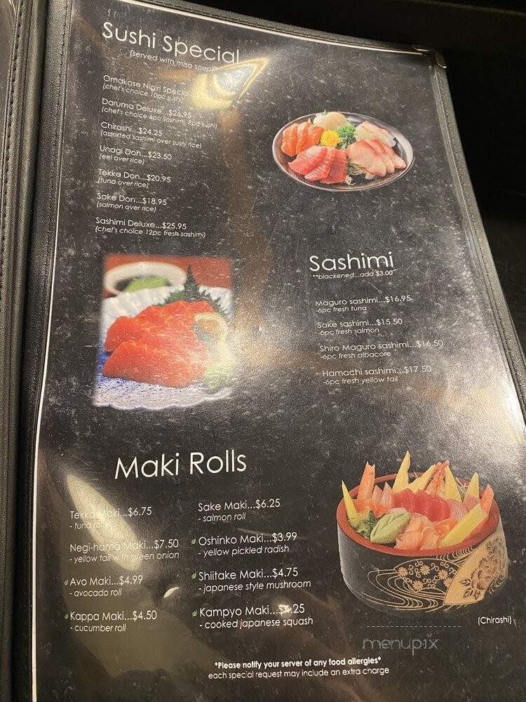 Sushi Daruma - Salinas, CA menu_pic