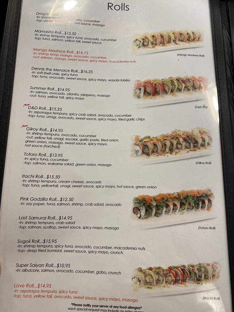 Sushi Daruma - Salinas, CA menu_pic