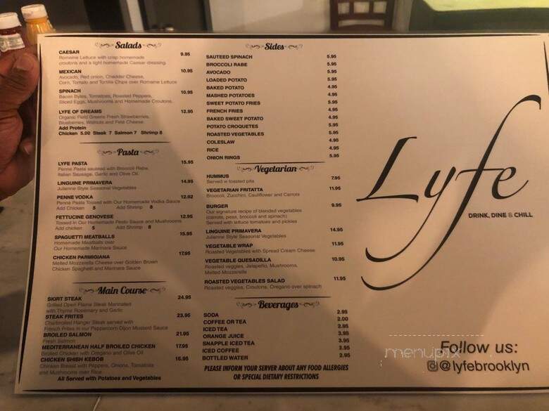Lyfe Bushwick Ale House - Brooklyn, NY menu_pic