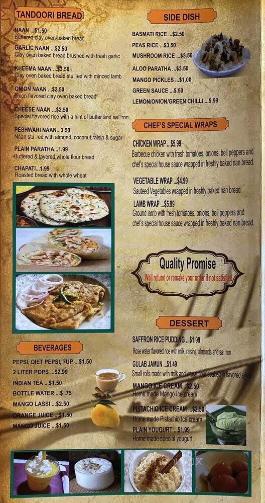 NoorJahan Indian Cusine - Grosse Pointe Woods, MI menu_pic