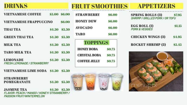 J&Q Vietnamese Sandwich - Anaheim, CA menu_pic