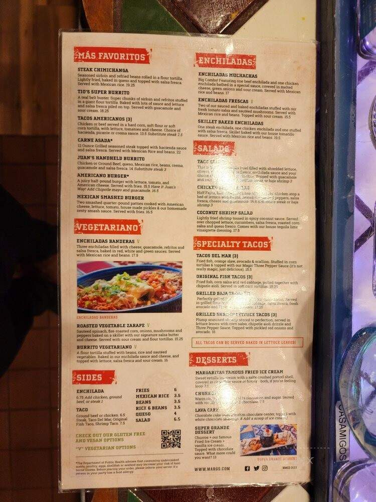 Margaritas Metuchen - Metuchen, NJ menu_pic