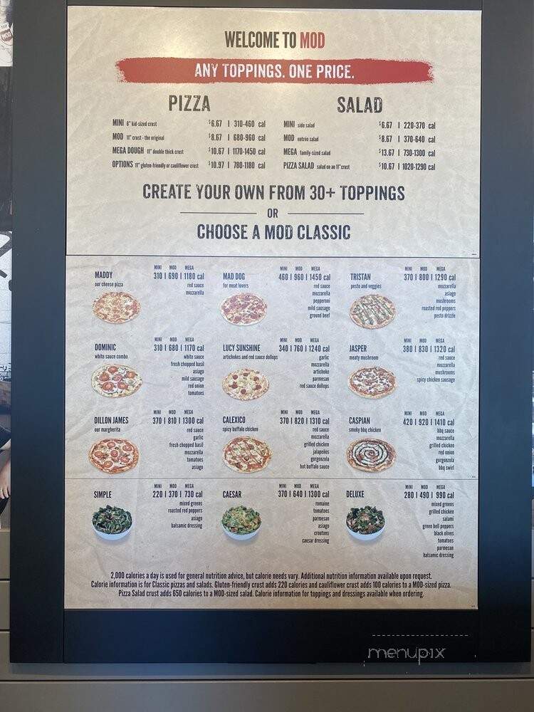 MOD Pizza - Laveen, AZ menu_pic