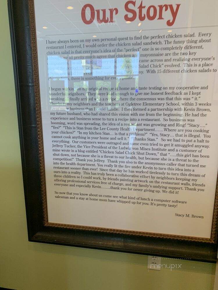 Chicken Salad Chick - Grovetown, GA menu_pic