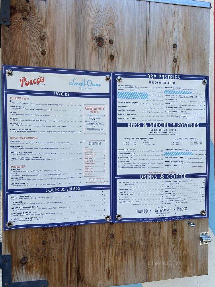 Porcos Porchetteria - Philadelphia, PA menu_pic