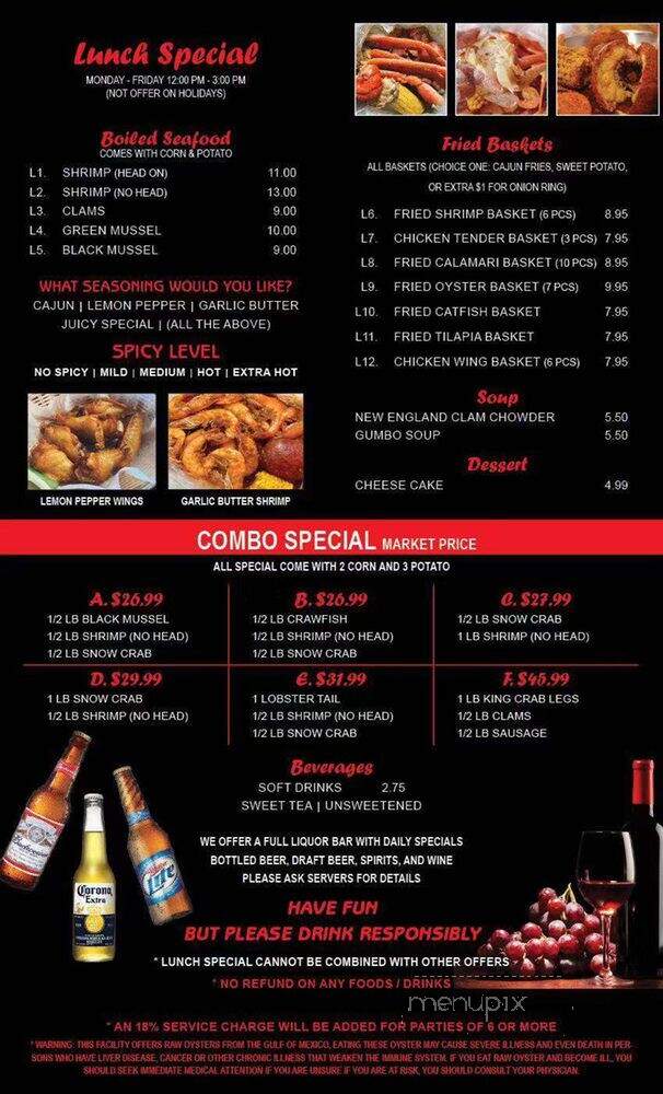 Juicy Seafood - Bowling Green, KY menu_pic