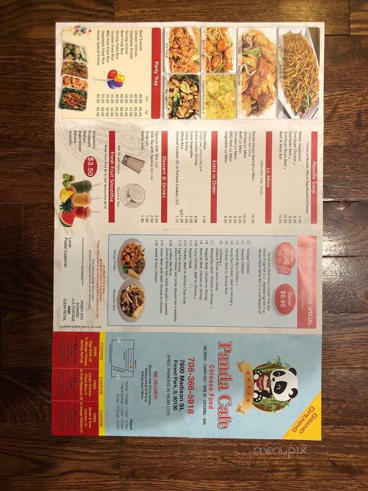 Panda Cafe - River Forest, IL menu_pic